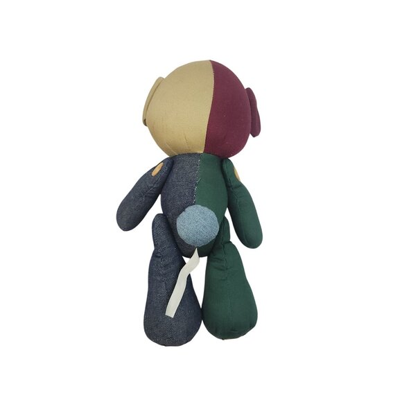 1996 Precious Moments Dillion Denim Jointed Patchwork Teddy Bear 1761 NWT - Picture 6 of 7